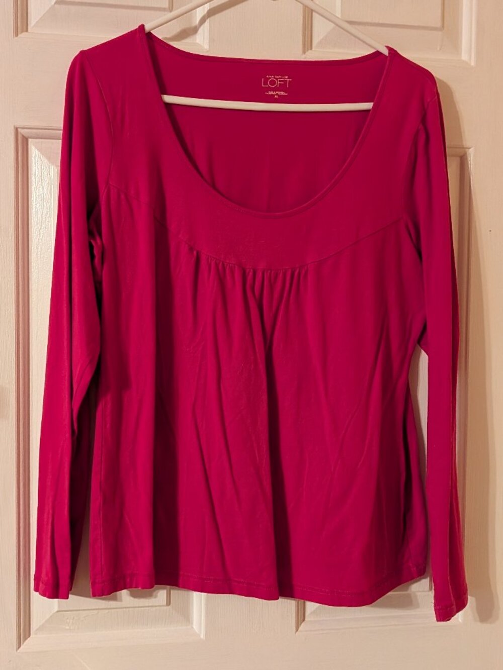Anne Taylor Loft Hot Pink Shirt ~ XL